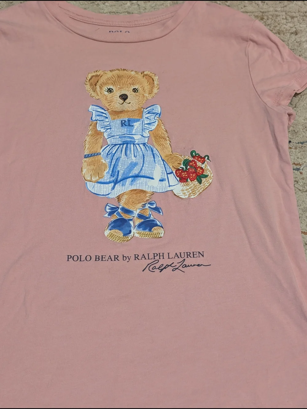 Ralph Lauren Pink Polo Bear Graphic Tee